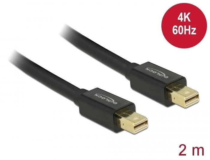 Delock Mini DisplayPort laidas su aukso spalvos jungtimis