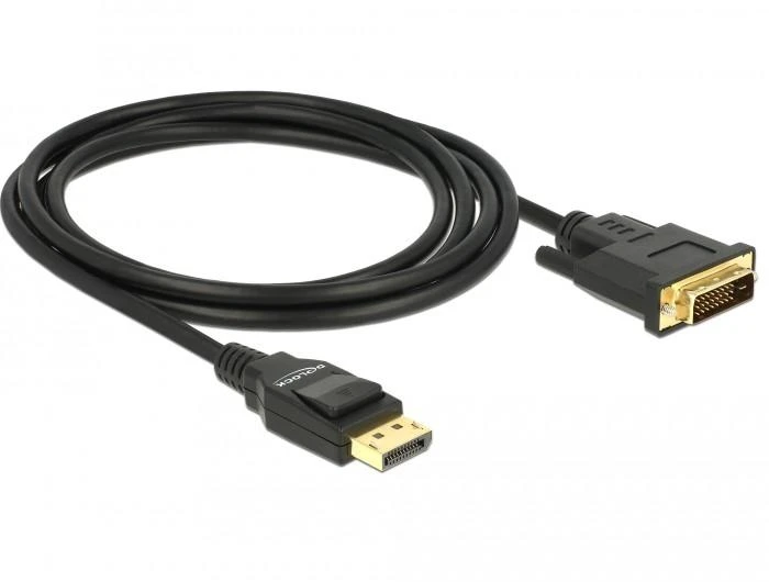 Delock kabelis Displayport 1.2 male > DVI 24+1 male 2 m juodas