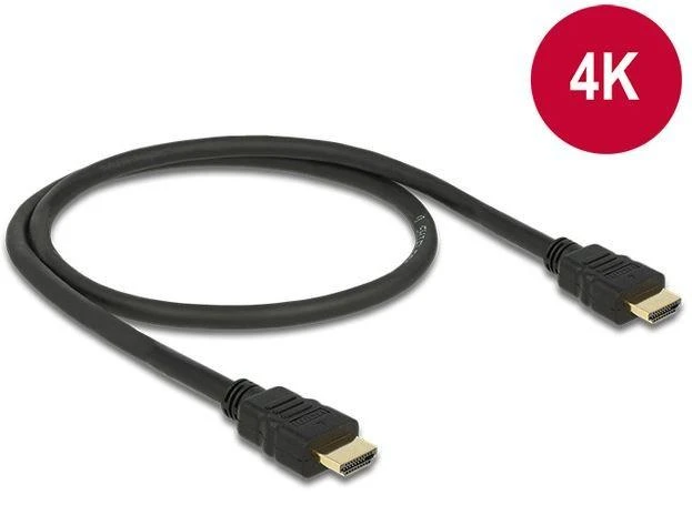 Juodas HDMI 4K laidas 0,5 m