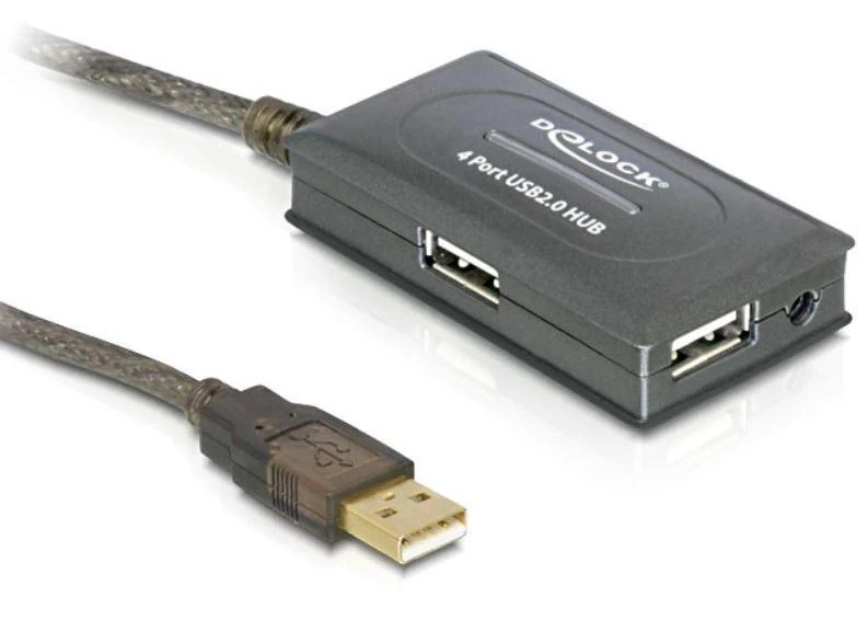Sonstige Delock USB 2.0 ilgintuvas 10 m aktyvus su 4 prievadų šakotuvu