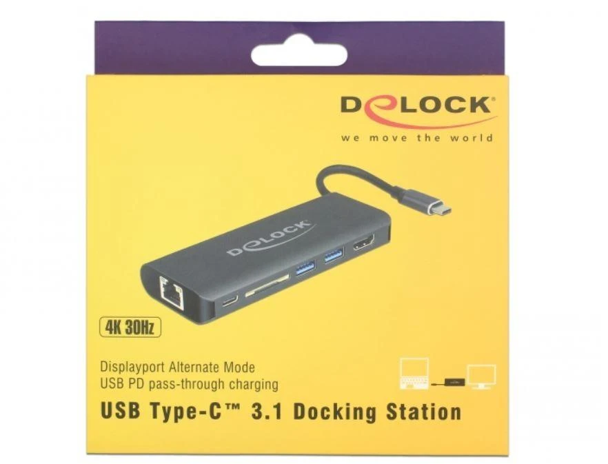 „Delock 4K Dock“ USB-C stotis / replikatorius (87721)