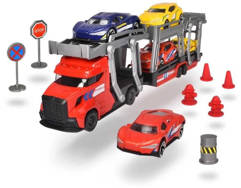 „Dickie City“ komplektas su vilkiku ir automobiliais bei aksesuarais
