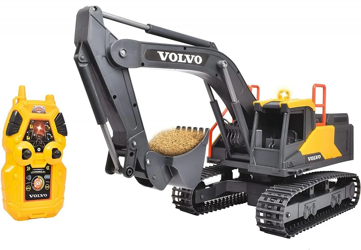 „Dickie Construction Volvo RC“ kasybos ekskavatorius nuotoliniu būdu kontroliuojamas 60 cm