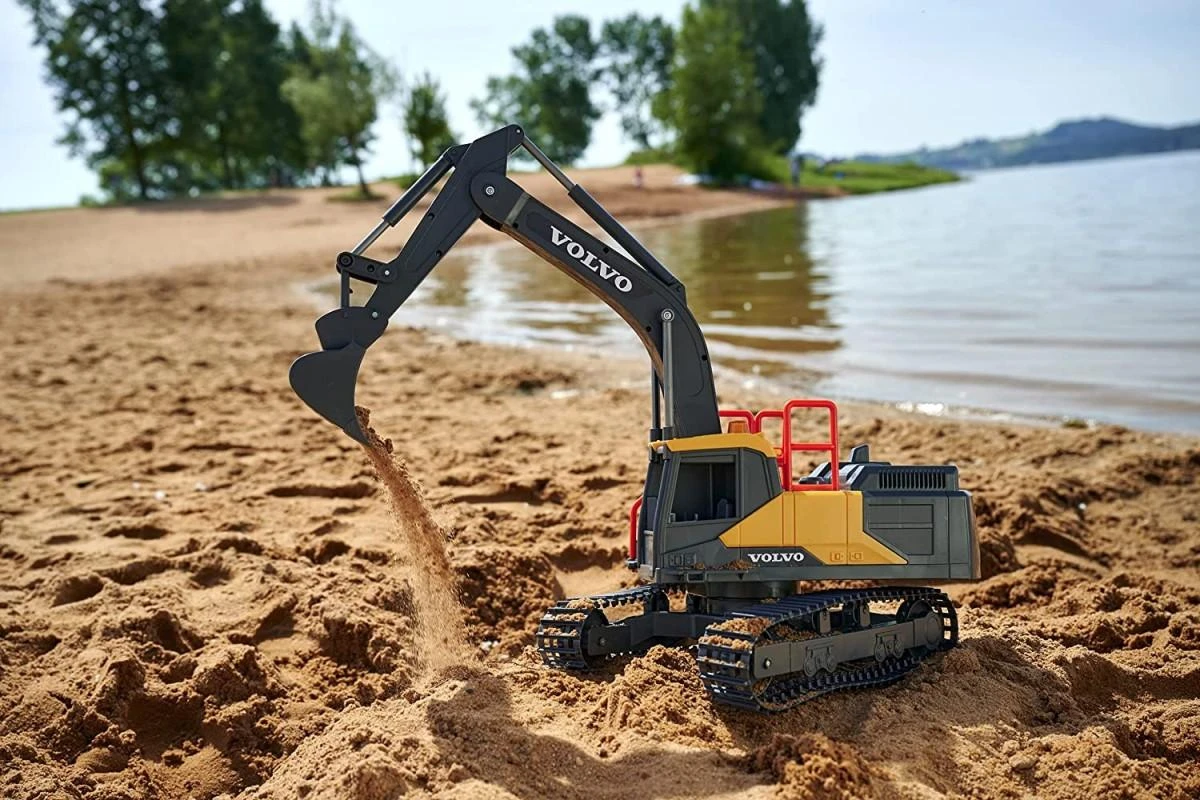 „Dickie Construction Volvo RC“ kasybos ekskavatorius nuotoliniu būdu kontroliuojamas 60 cm