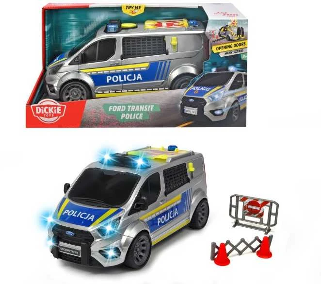 Policijos automobilis Dickie SOS_N Policijos „Ford Transit“ 28 cm