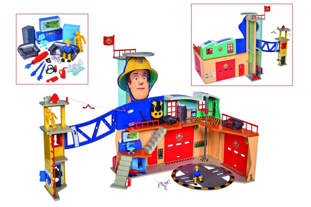 Dickie Simba - Fireman Sam XXL gaisrinė su šviesos garso figūra