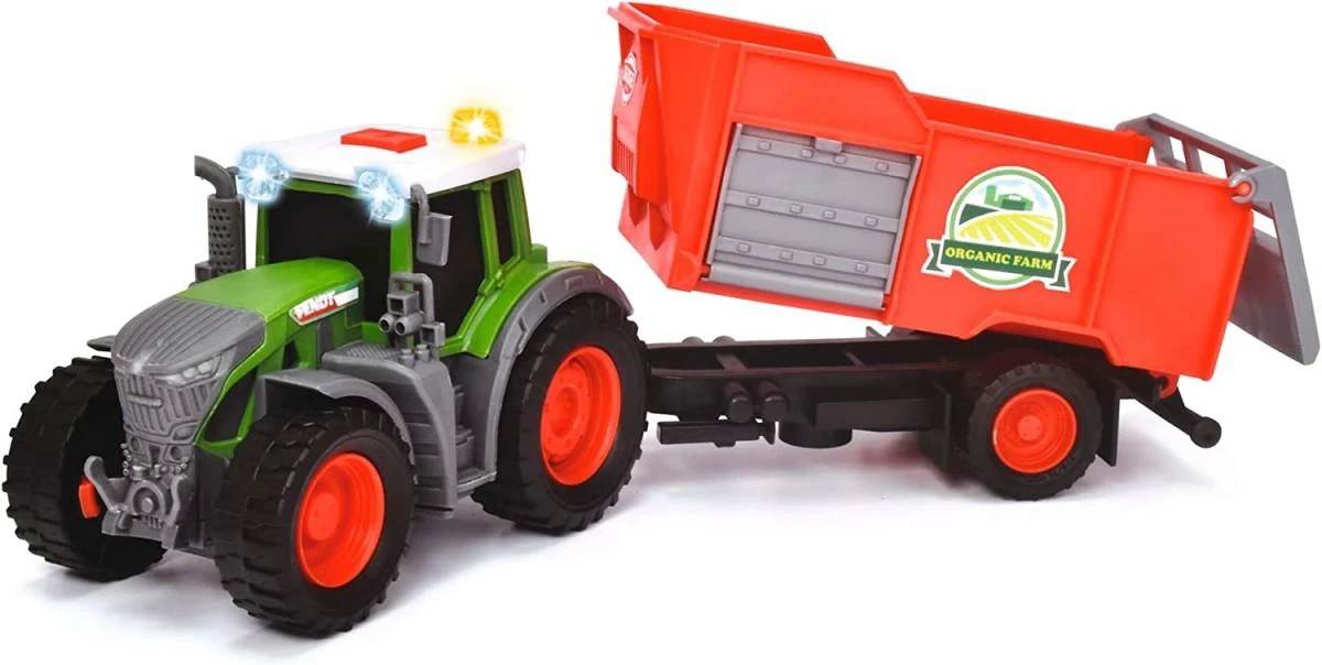 „Dickie Farm Tractor Fendt“ su priekaba 26 cm šienu