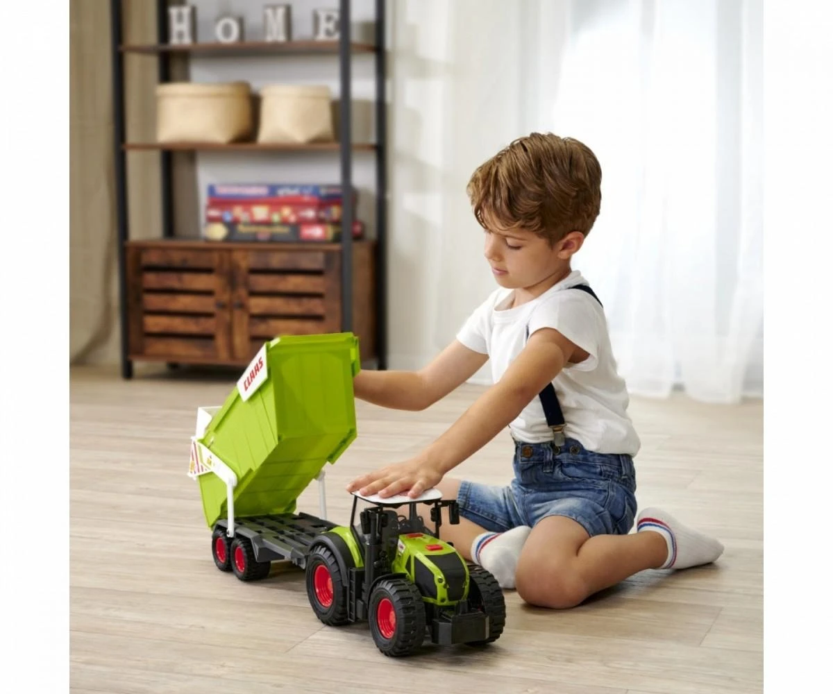Dickie Didelė interaktyvi traktoriaus traktoriaus priekaba Claas light/sound 64 cm