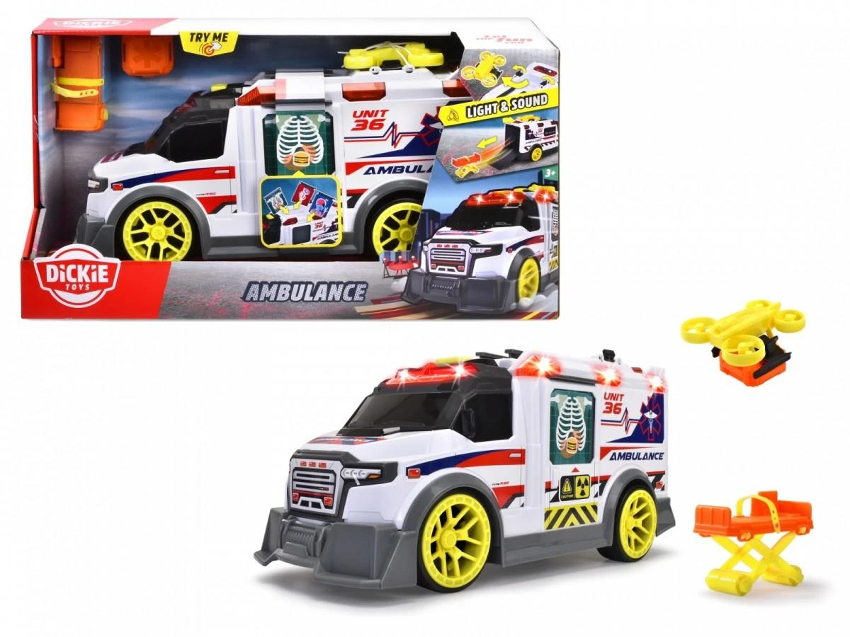 Dickie Toys Interaktyvūs greitosios pagalbos ir Dickie žaislų priedai Šviesa Garsas