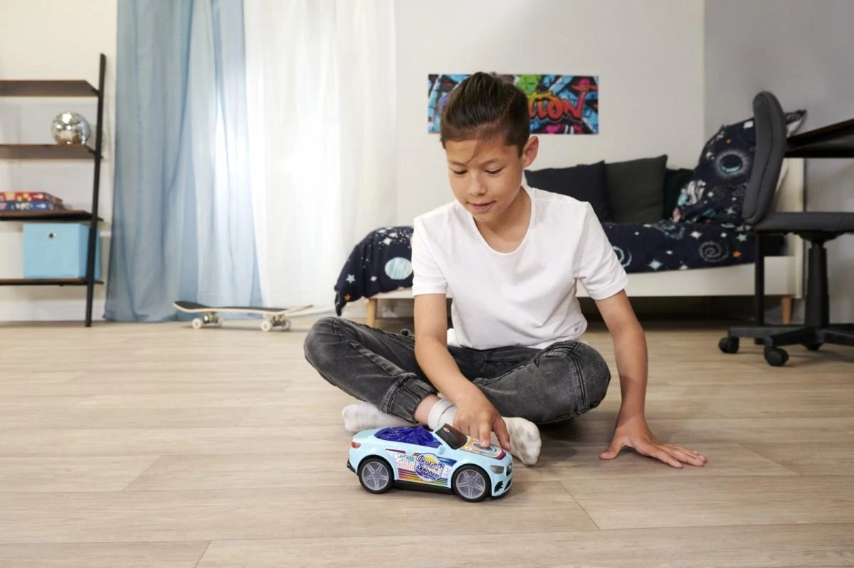 Dickie Automobilis Muzikinis besisukantis interaktyvusis Mercedes-Benz mėlynasis kabrioletas su šviesa ir garsu