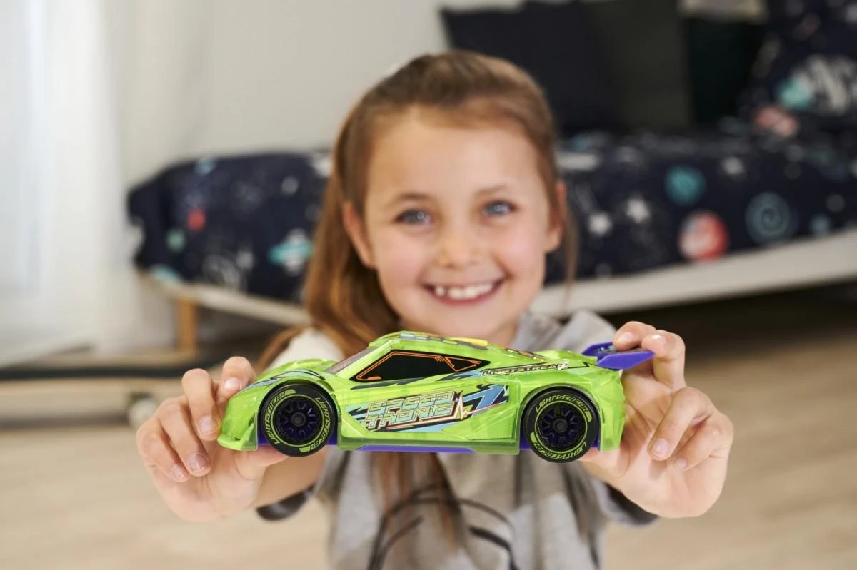 Lenktyninis automobilis su žibintais Garsas Speed Tronic Dickie Toys