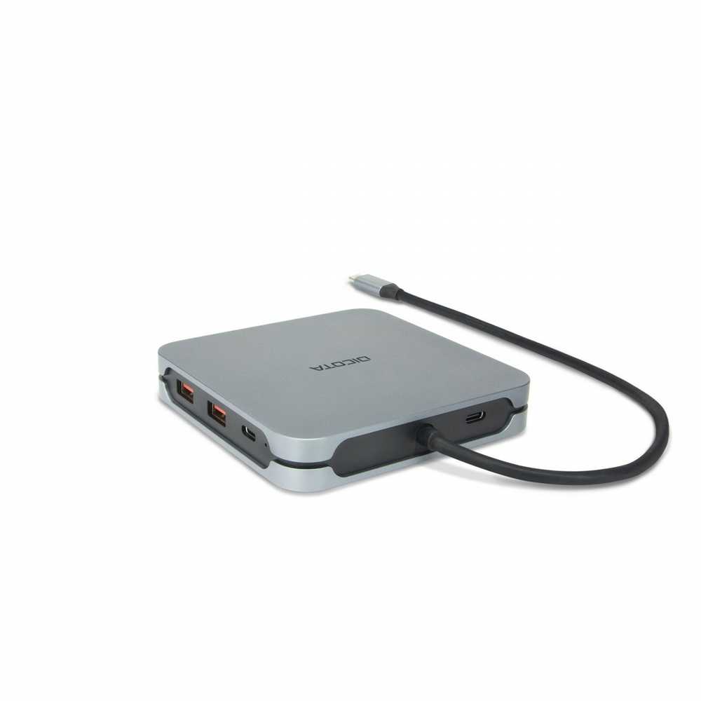 Dicota Nešiojama „10 viename“ HDMI PD 100 W 8K USB-C prijungimo stotis