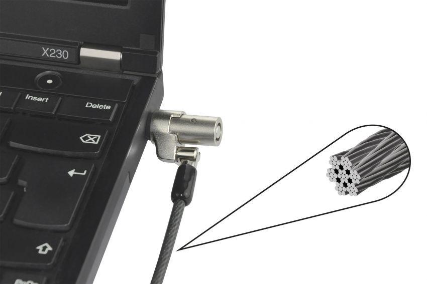 DICOTA D31540 Dicota Security W-Lock itin plonas, vienas (3,2 x 4,5 mm lizdas)