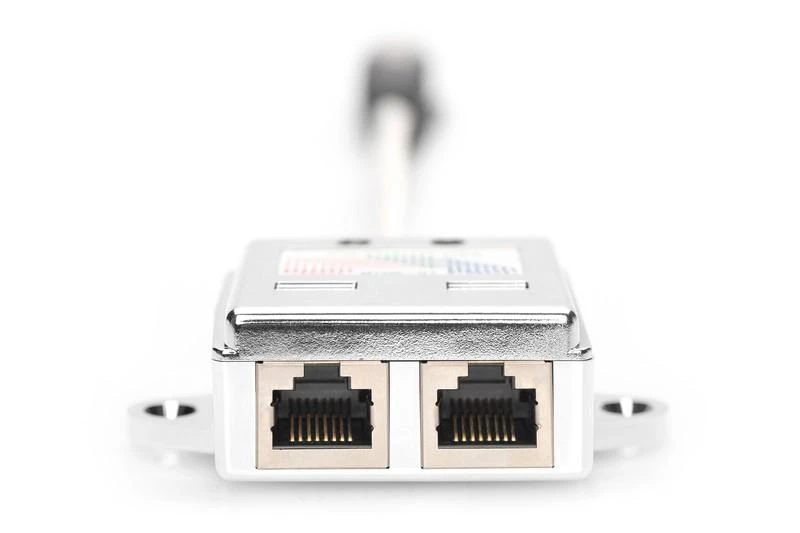 Assmann Electronic Assmann elektroninis ASSMANN T adapteris RJ45 CAT5e 19cm 1xRJ45 M iki 2xRJ45 F masinis