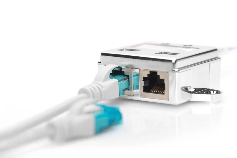 Assmann Electronic Assmann elektroninis ASSMANN T adapteris RJ45 CAT5e 19cm 1xRJ45 M iki 2xRJ45 F masinis