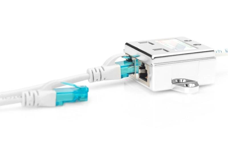 Assmann Electronic Assmann elektroninis ASSMANN T adapteris RJ45 CAT5e 19cm 1xRJ45 M iki 2xRJ45 F masinis