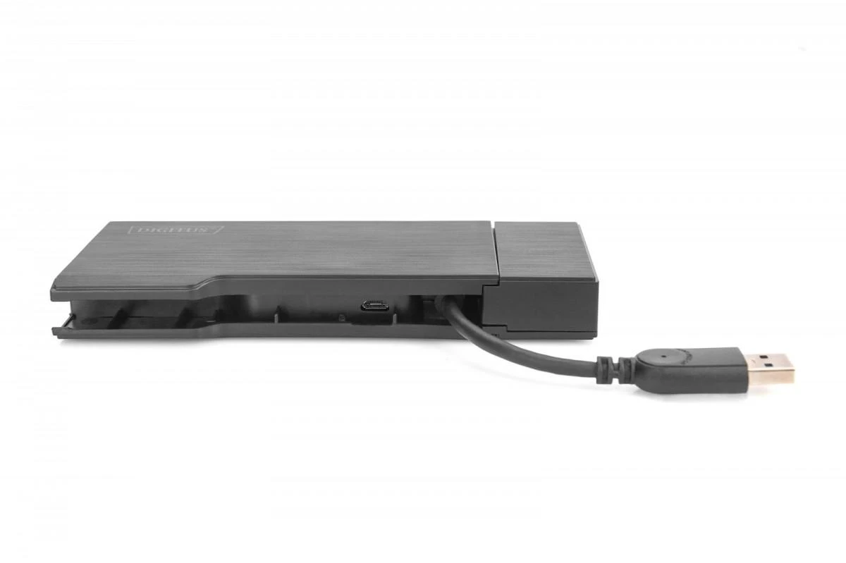 Assmann elektroninė DIGITUS universali prijungimo stotis USB 3.0 7 prievadų kelionės 2x video 2x USB 3.0 RJ45 2x kortelių skaitytuvas