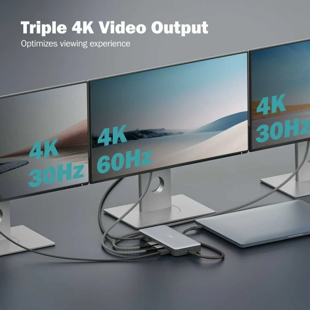 Digitus doko stotelė trijų 4K monitorių konfigūracijai