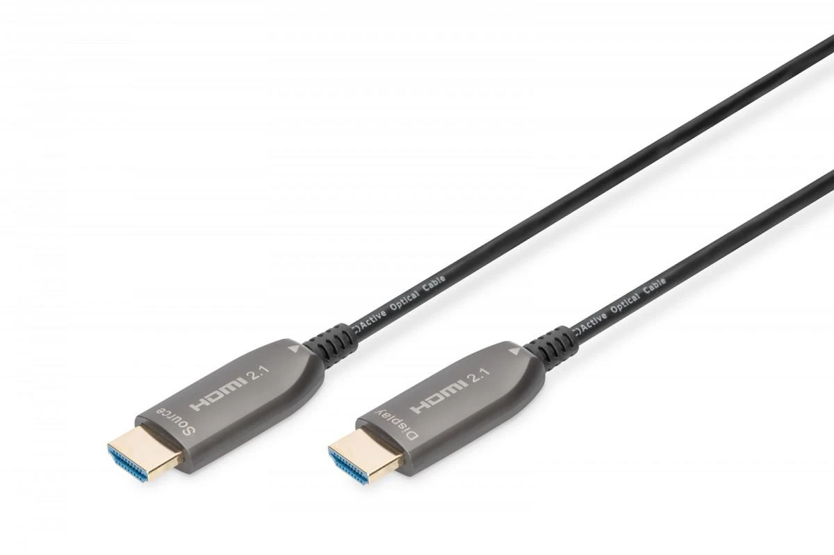 Assmann Electronic ASSMANN HDMI AOC Hibridinio pluošto prijungimo kabelis Tipas AM/M 20m UHD 8K60Hz CE auksinis bl