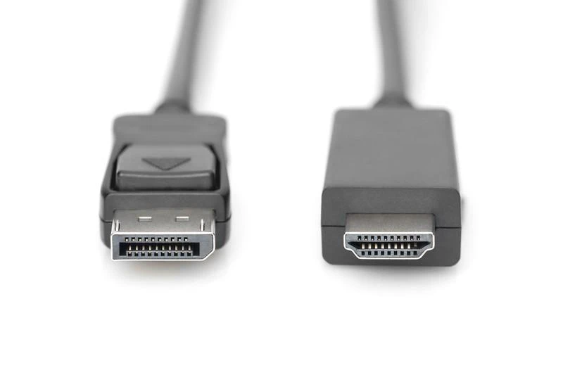 Assmann Electronic DIGITUS DisplayPort Adapteris Cable DP - HDMI Type A St / St 1,0m w / War. DP 1.2 HDMI 2.0 4K / 60Hz CE juodas