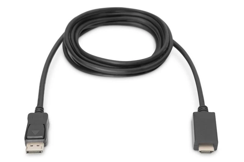 Assmann Electronic DIGITUS DisplayPort Adapteris Cable DP - HDMI Type A St / St 1,0m w / War. DP 1.2 HDMI 2.0 4K / 60Hz CE juodas