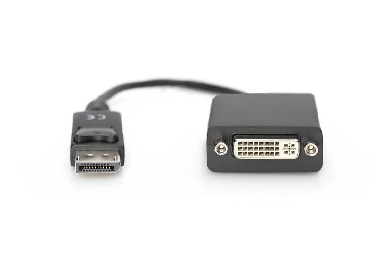 Assmann Electronic ASSMANN DisplayPort adapterio laidas DP - DVI 24+5 M/F 0.15m su blokavimu DP 1.1a suderinamas su CE bl