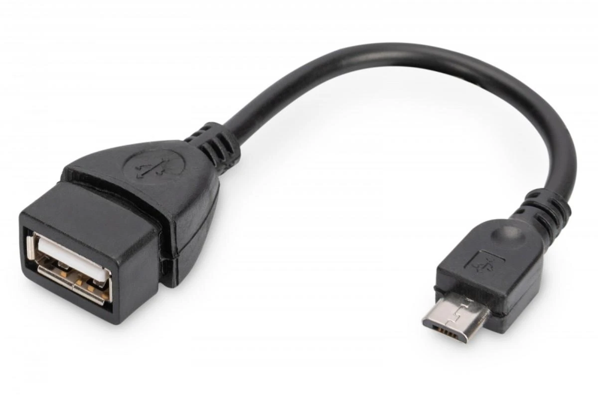 Assmann Electronic ASSMANN OTG kabelis USB micro-B St iki USB-A Bu 20cm