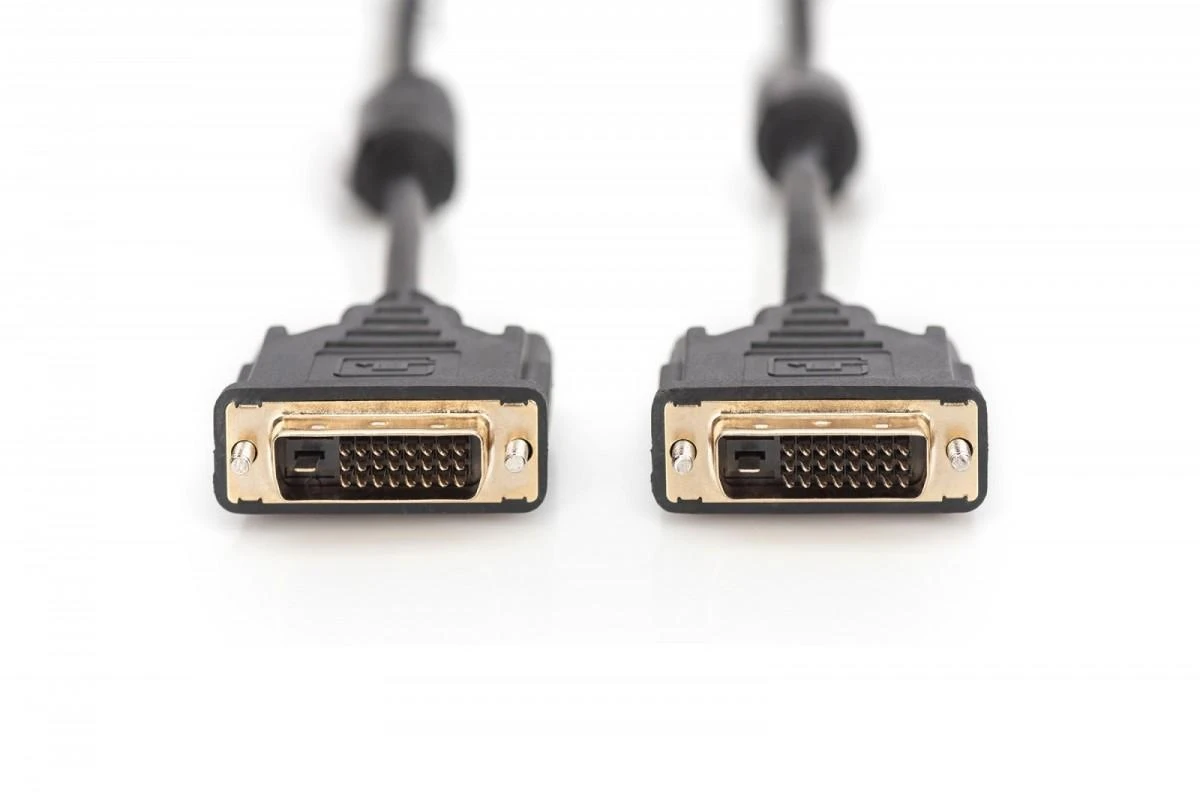 Assmann Electronic DIGITUS VGA laidinis kabelis DVI 5m Dual Link 2Ferrit Cores K8 bulk 24+1 AWG28 max. 2560x1600