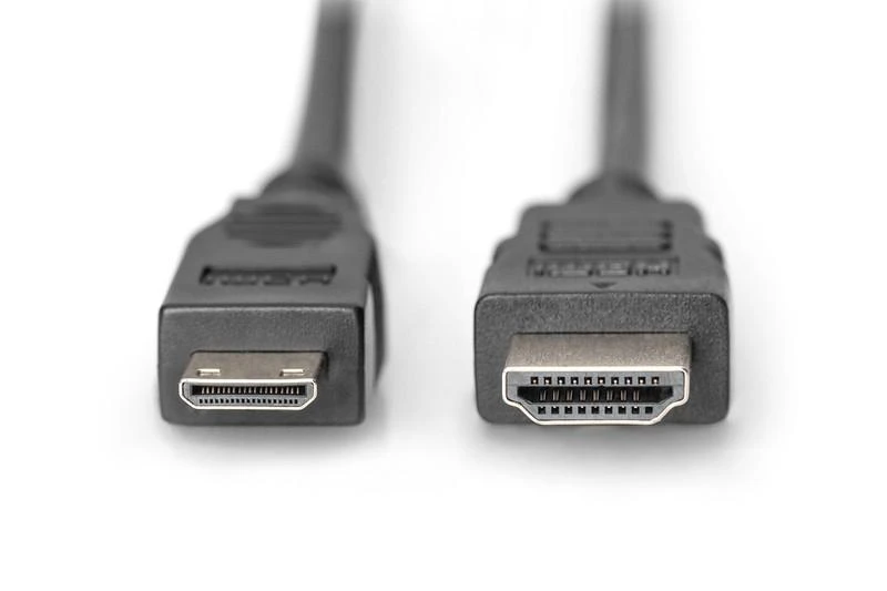 Assmann Electronic ASSMANN HDMI High Speed jungties kabelis tipas C - tipo AM/M 3.0m Ultra HD 24p auksinis bl