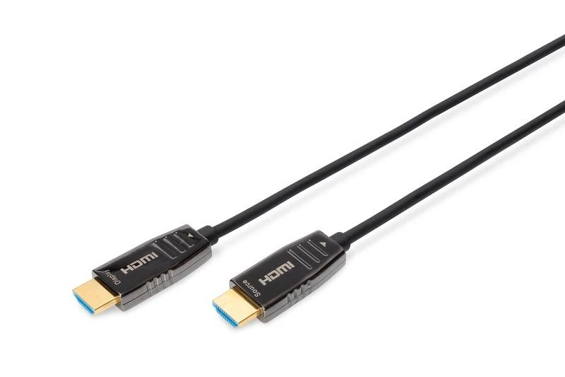Digitus „Assmann“ elektroninis ASSMANN jungiamasis kabelis HDMI hibridinis šviesolaidinis „Premium HighSpeed Ethernet“ AOC 4K 60Hz UHD tipas HDMI A/HDMI A M/M 10m