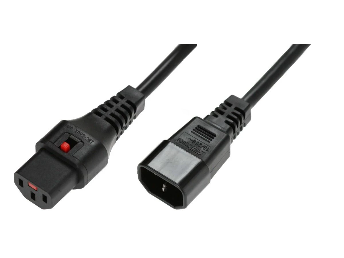 MicroConnect IEC LOCK C13 - C14 maitinimo laidas, 1m (PC1024)
