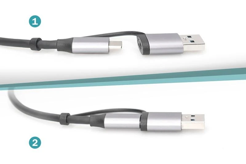 Digitus 2.5G adapteris su USB-C ir USB-A jungtimis