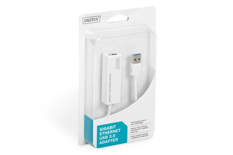 Assmann Electronic DIGITUS USB3.0 į Gigabit Ethernet adapteris RJ45 10/100/1000 Mbps baltas