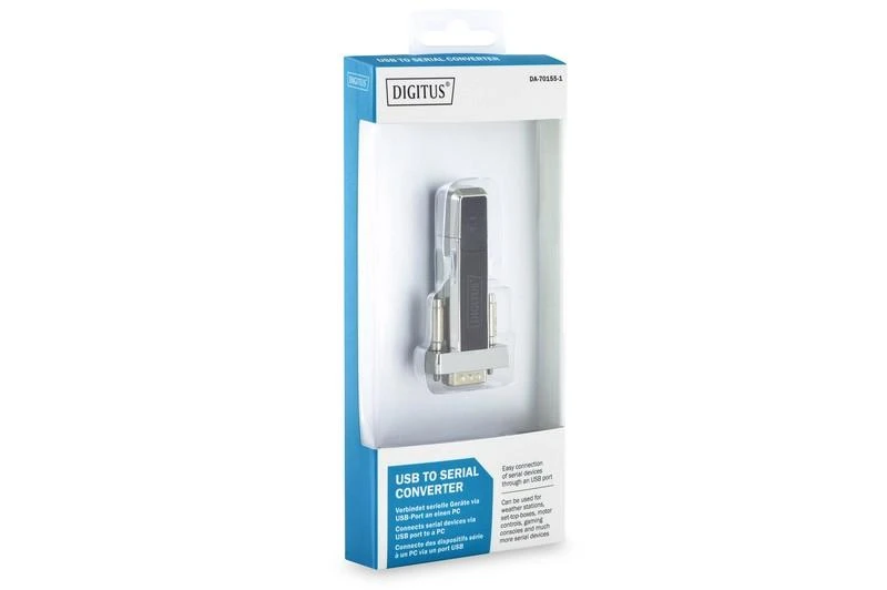 Assmann Electronic Assmann elektroninis DIGITUS keitiklis USB1.1 į serijinį įsk. USB A/M USB A/F laidas 80cm