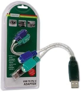 Digitus USB į dvigubą PS2 adapterį pakuotėje