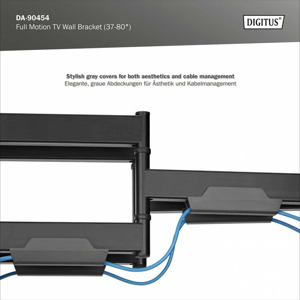 Digitus Skaitmenas | Sieninis laikiklis | 37-80 " | Maksimalus svoris (keliamoji galia) 60 kg | Juodas