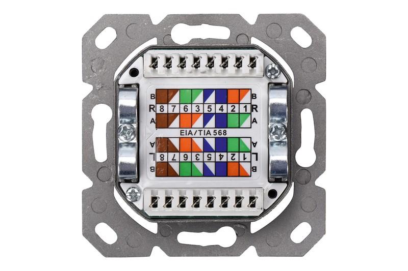 Moduliniai sieniniai lizdai Digitus CAT 5e 2x RJ45 LSA