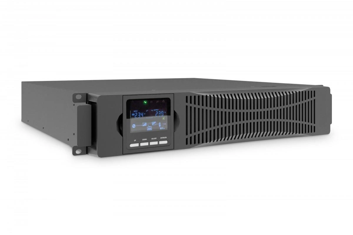 DIGITUS OnLine UPS, stovas/bokštas, 1500VA, 1500W, LCD, 8 x C13, 1 x C19, RS-232, USB, RJ45, SNMP kortelė (pasirinktinai), relės plokštė (pasirinktinai) | Skaitmenas | Internetinis UPS | OnLine UPS modulis, 1500VA/1500W | 1500 VA | 1500 W