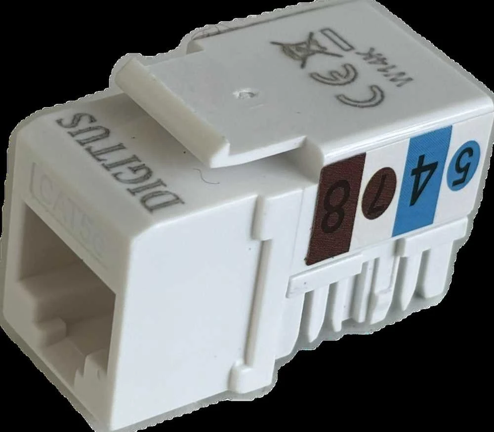 Assmann Electronic DIGITUS CAT 5e Keystone Jack neekranuotas RJ45 iki LSA spalvos juodas