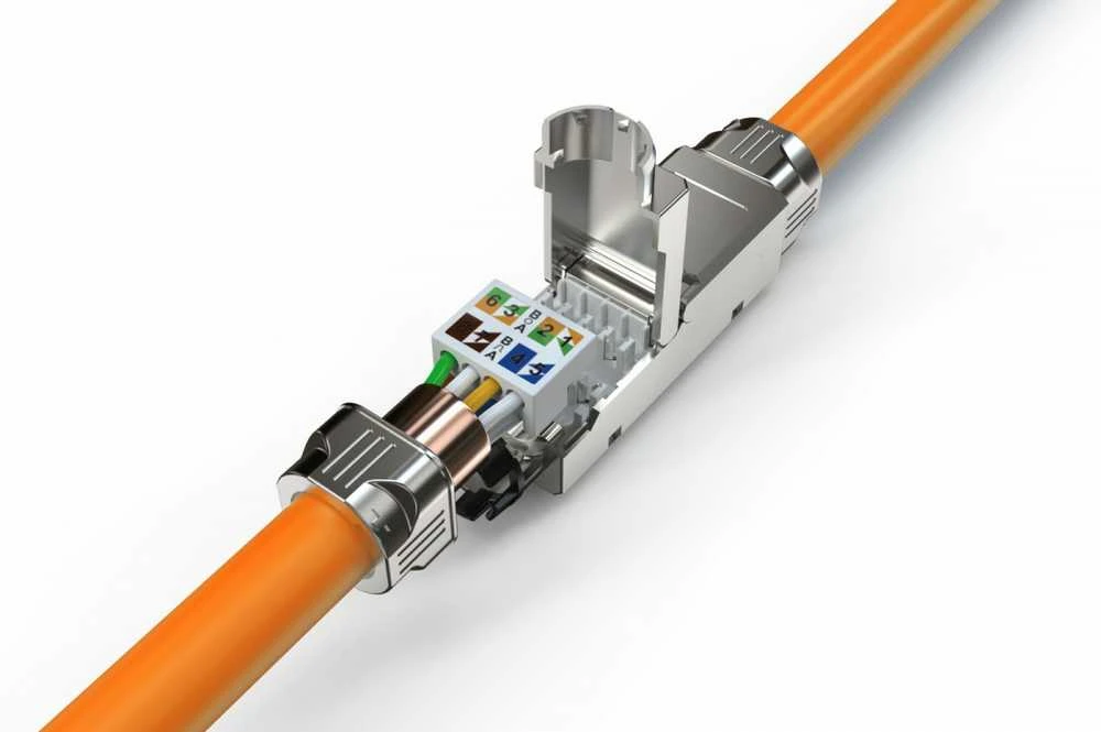Assmann Electronic DIGITUS CAT 6A CAT jungtis 500MHz, skirta AWG 22-26, ekranuota su metaliniu užsukamu dangteliu