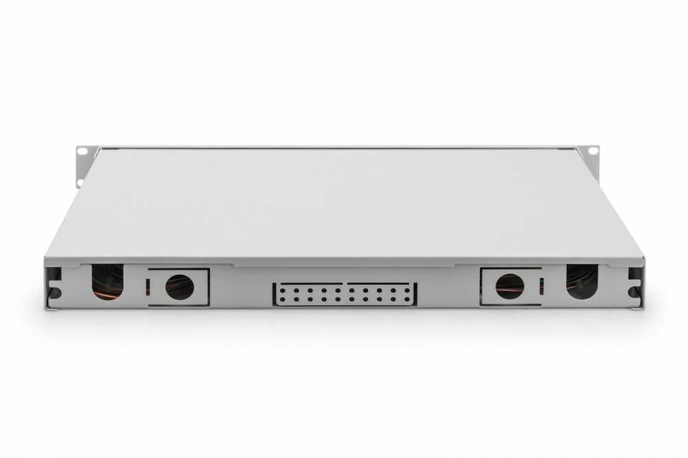 Assmann Electronic DIGITUS šviesolaidinė slankioji sujungimo dėžė 1U Įrengta 24x SC dupleksas, įsk. M 25 Screw Splice Cassette Color Pigtails OS2 Adapteris