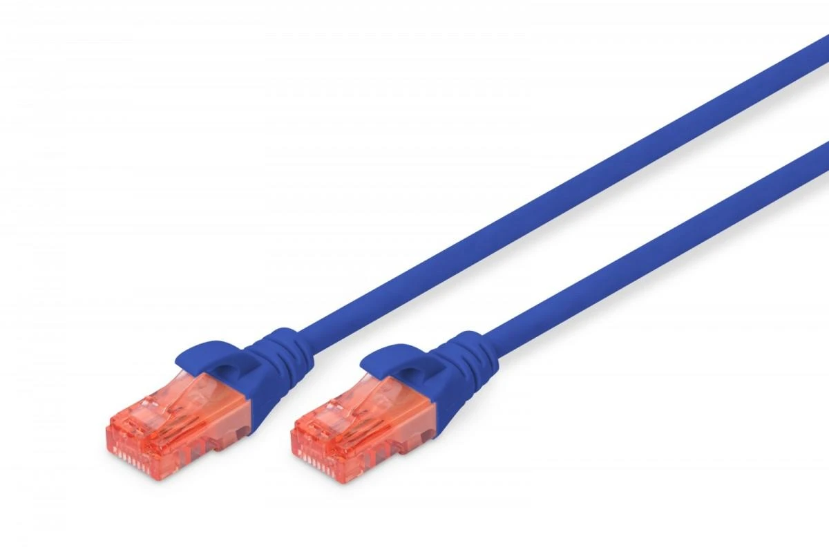 Assmann Electronic DIGITUS CAT 6 U-UTP patch kabelis PVC AWG 26/7 ilgis 0,5m spalva mėlynas