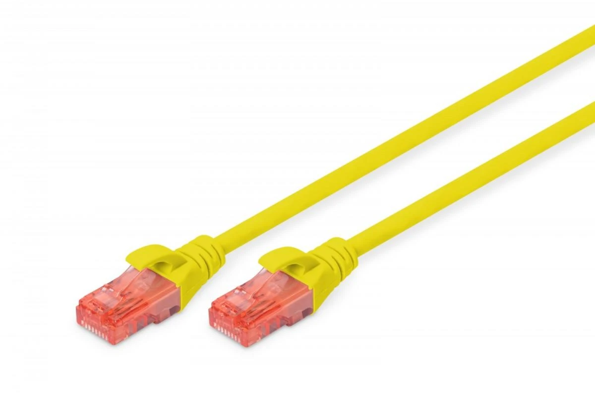 Assmann Electronic DIGITUS CAT 6 U-UTP patch kabelis PVC AWG 26/7 ilgis 2m geltona spalva