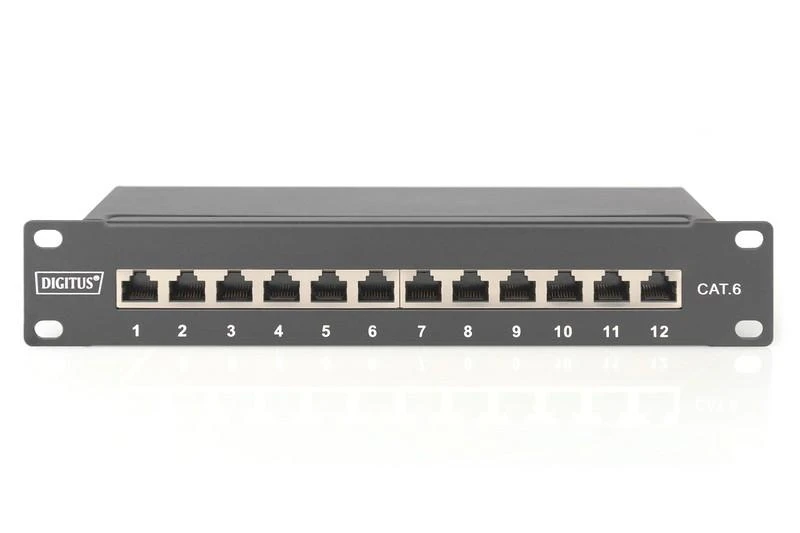 Assmann Electronic DIGITUS Patch Panel 10 colių Cat6 12 prievadų ekranuotas 10 colių
