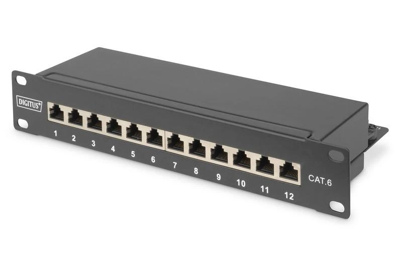 Assmann Electronic DIGITUS Patch Panel 10 colių Cat6 12 prievadų ekranuotas 10 colių