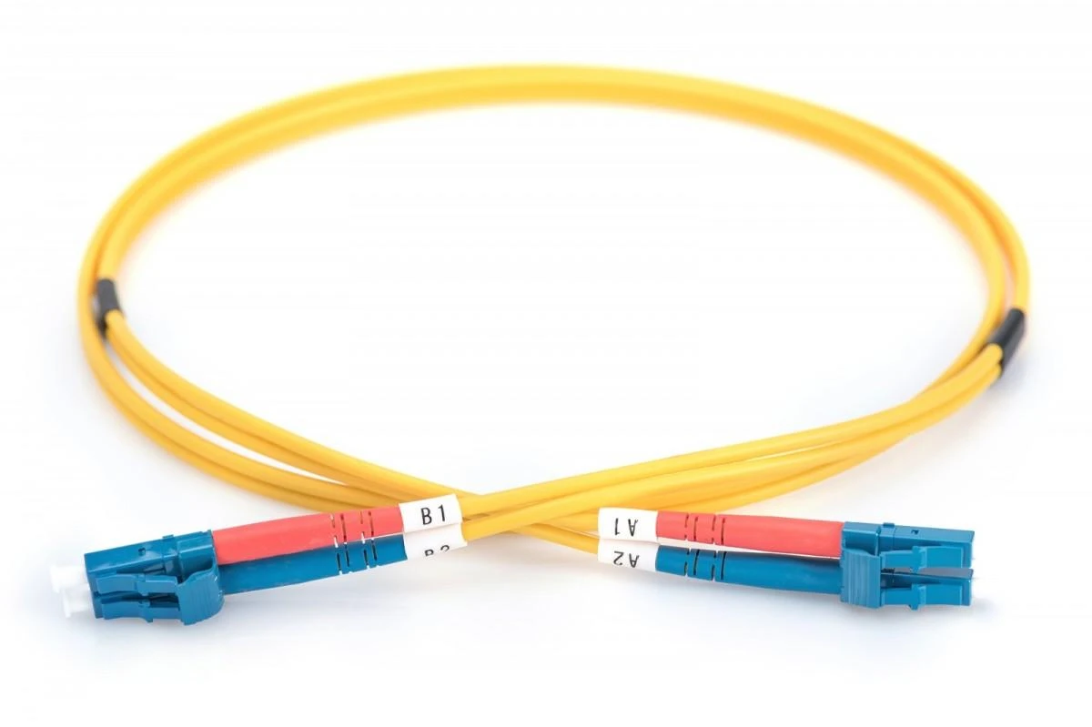 Assmann Electronic DIGITUS LWL patchable LC/LC 09/125um singelmode Duplex be halogenų su protokolu geltona 1m