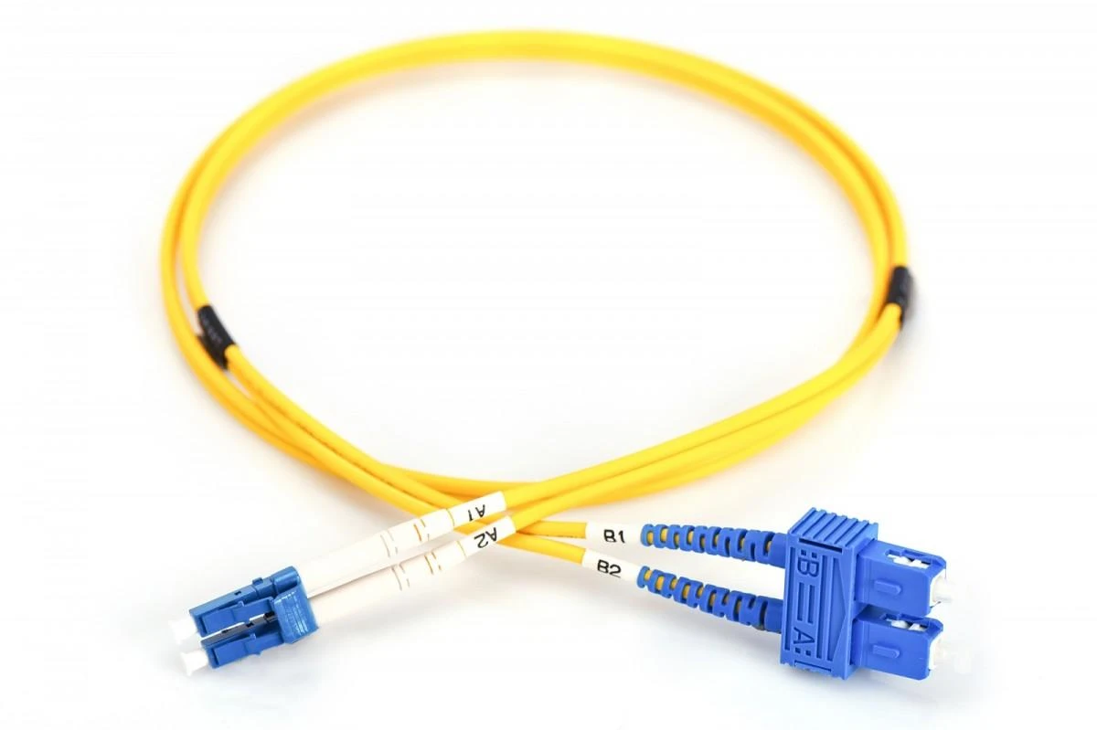 Assmann Electronic DIGITUS LWL patchable LC/SC 09/125um singelmode Duplex be halogenų su protokolu geltona 1m