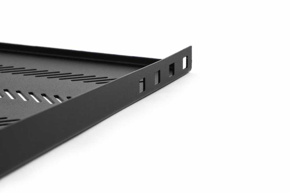 Assmann Electronic DIGITUS TN-19-550-1U-BK DIGITUS Lentynėlė fiksuotam montavimui 483mm 19 RACK 1U 550cm juodas