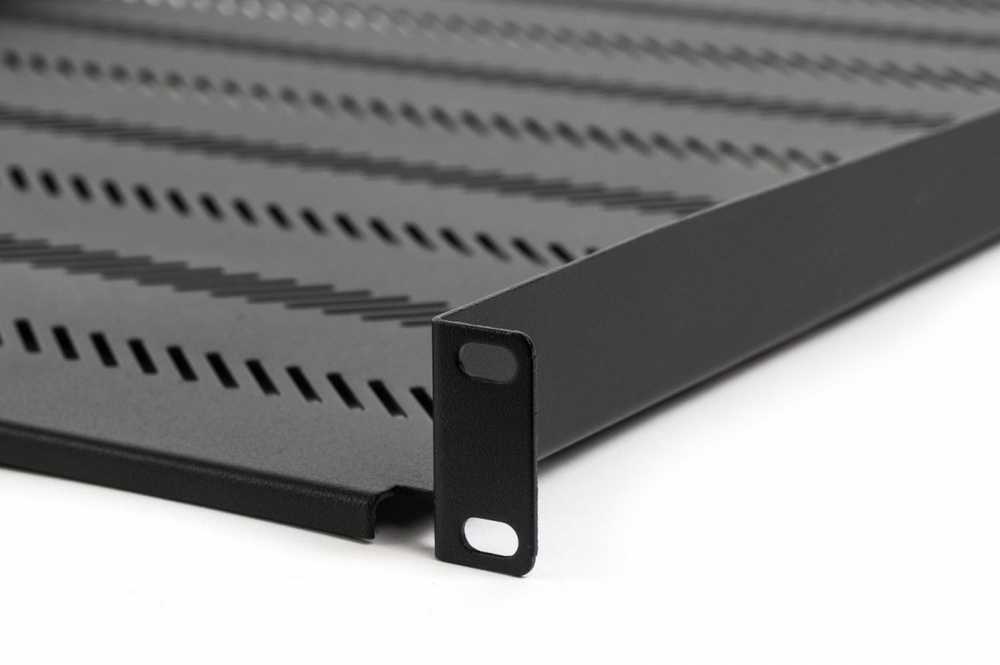 Assmann Electronic DIGITUS TN-19-550-1U-BK DIGITUS Lentynėlė fiksuotam montavimui 483mm 19 RACK 1U 550cm juodas