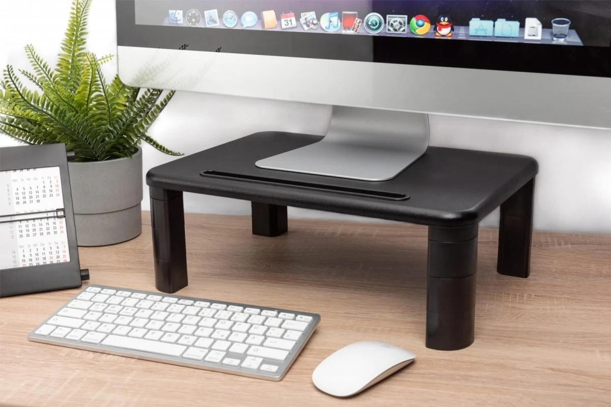 Laikiklis Assmann Electronic DIGITUS Reguliuojamas stalviršis Monitorius Riser 400x280x143mm maksimali apkrova iki 10kg